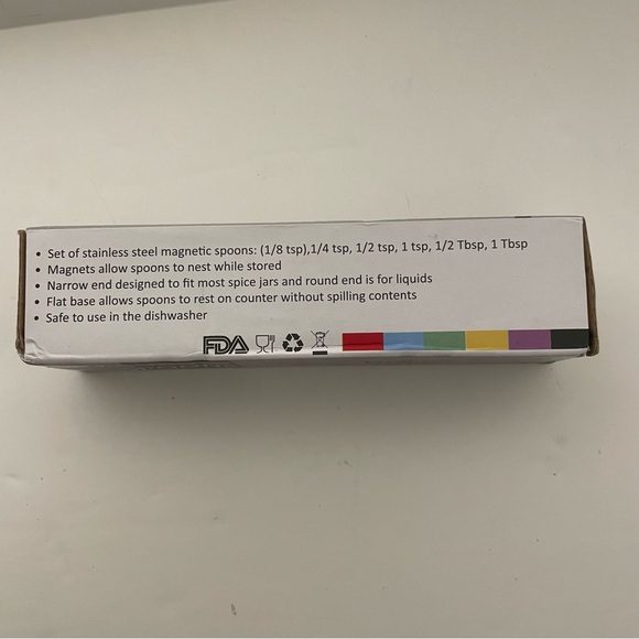 8 PC Stainless Steel Magnetic Measuring Spoons and Leveler Set - Picture 11 of 13